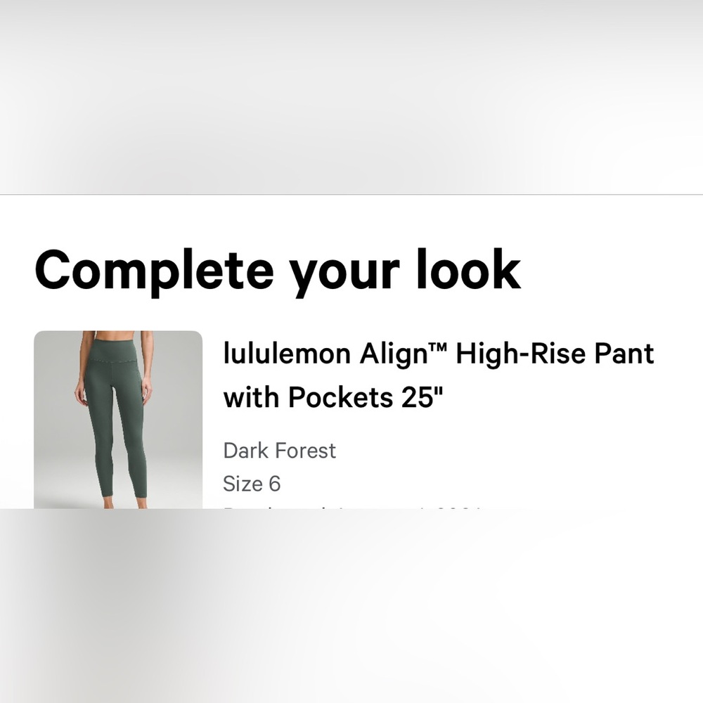 lululemon athletica Dark Forest High-Rise Leggings *NEVER WORN* NO PILLING